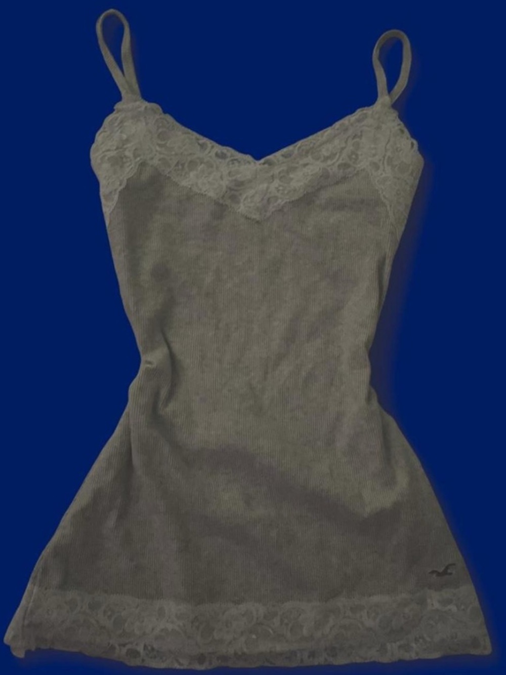 Hollister Light Grey Lace-Trim Camisole
